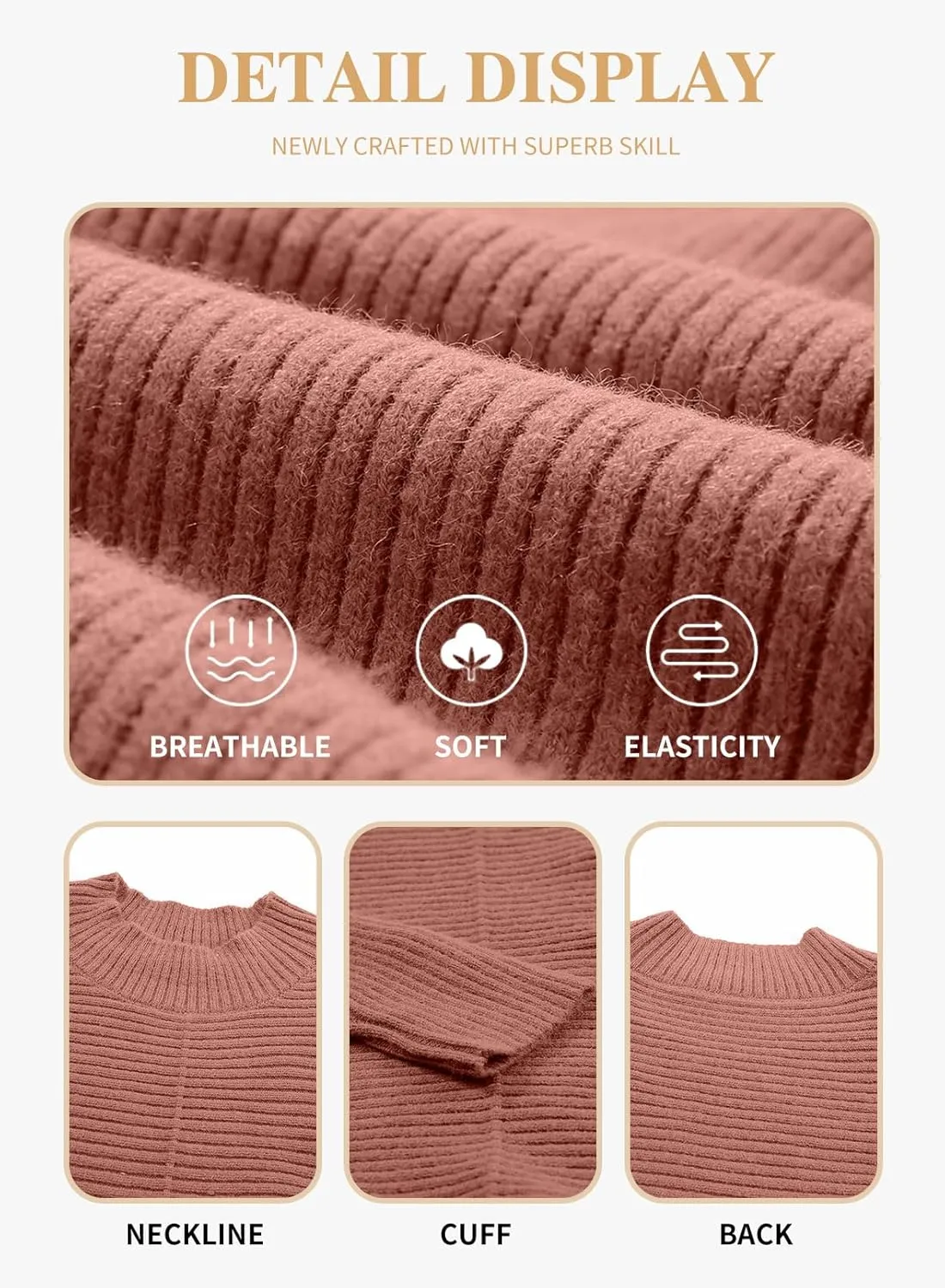 Eytino Womens Plus Size Sweaters Long Sleeve Crew Neck Split Hem Casual Oversized Ribbed Knit Tunic Pullover Tops(1X-5X)