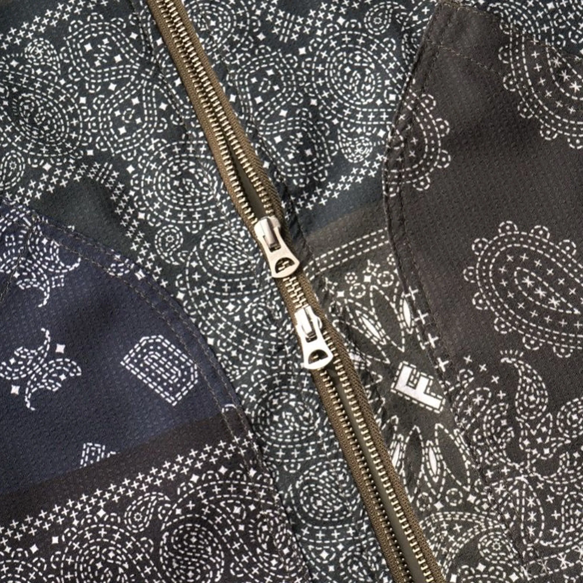 FDMTL | PRINTED PATCHWORK JACKET  { KHAKI