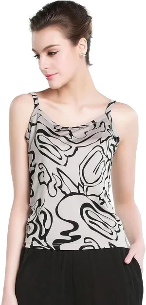 Forever Angel Women's Basic Solid 100% Silk Camisole Cami Tank Top