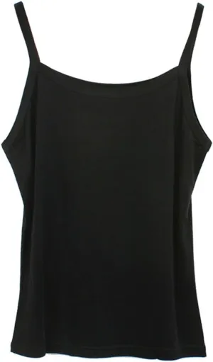 Forever Angel Women's Basic Solid 100% Silk Camisole Cami Tank Top