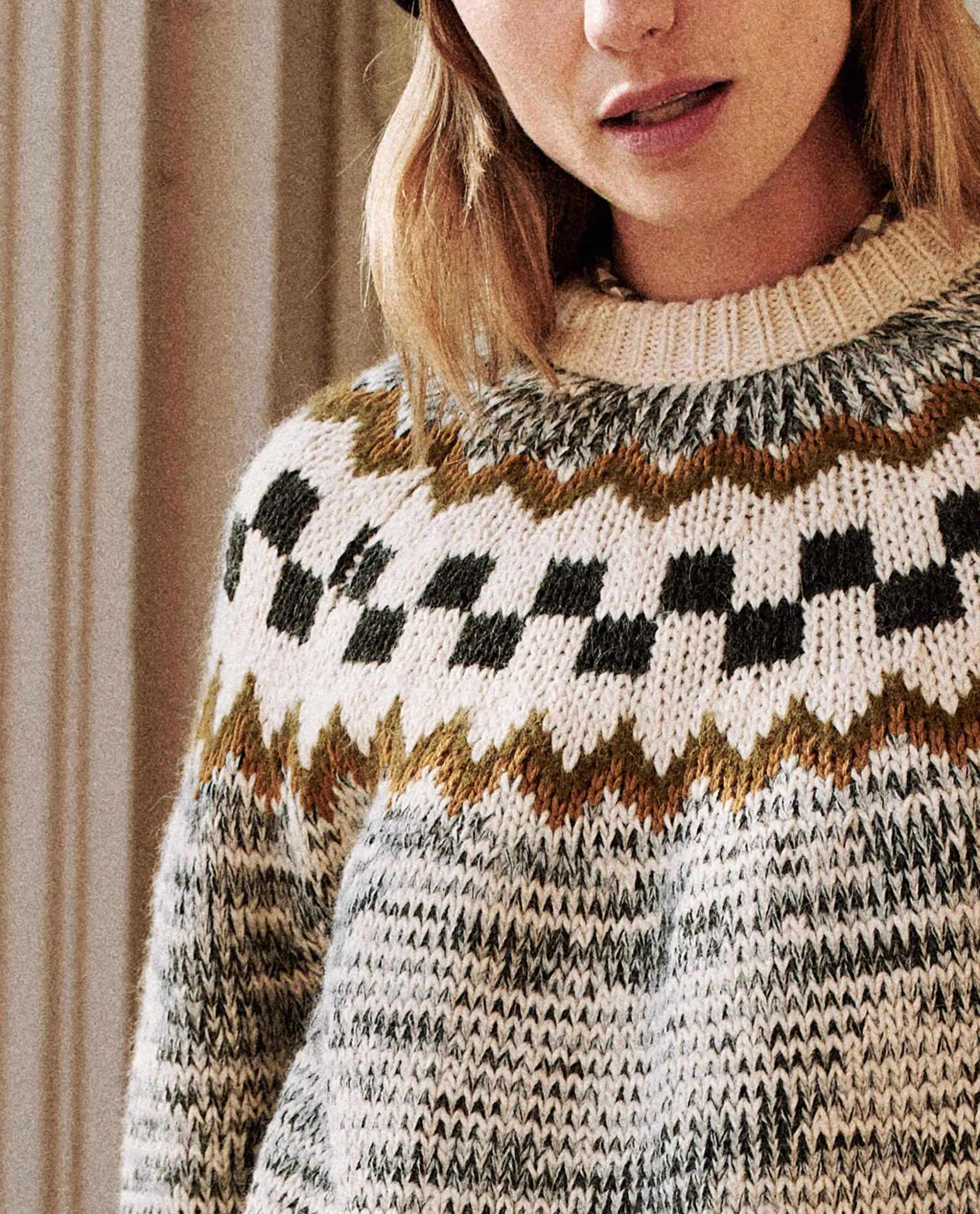Geo Check Pullover