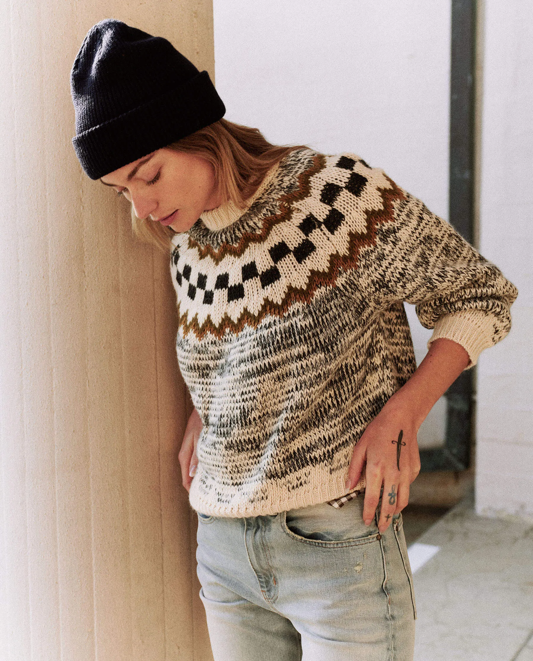 Geo Check Pullover