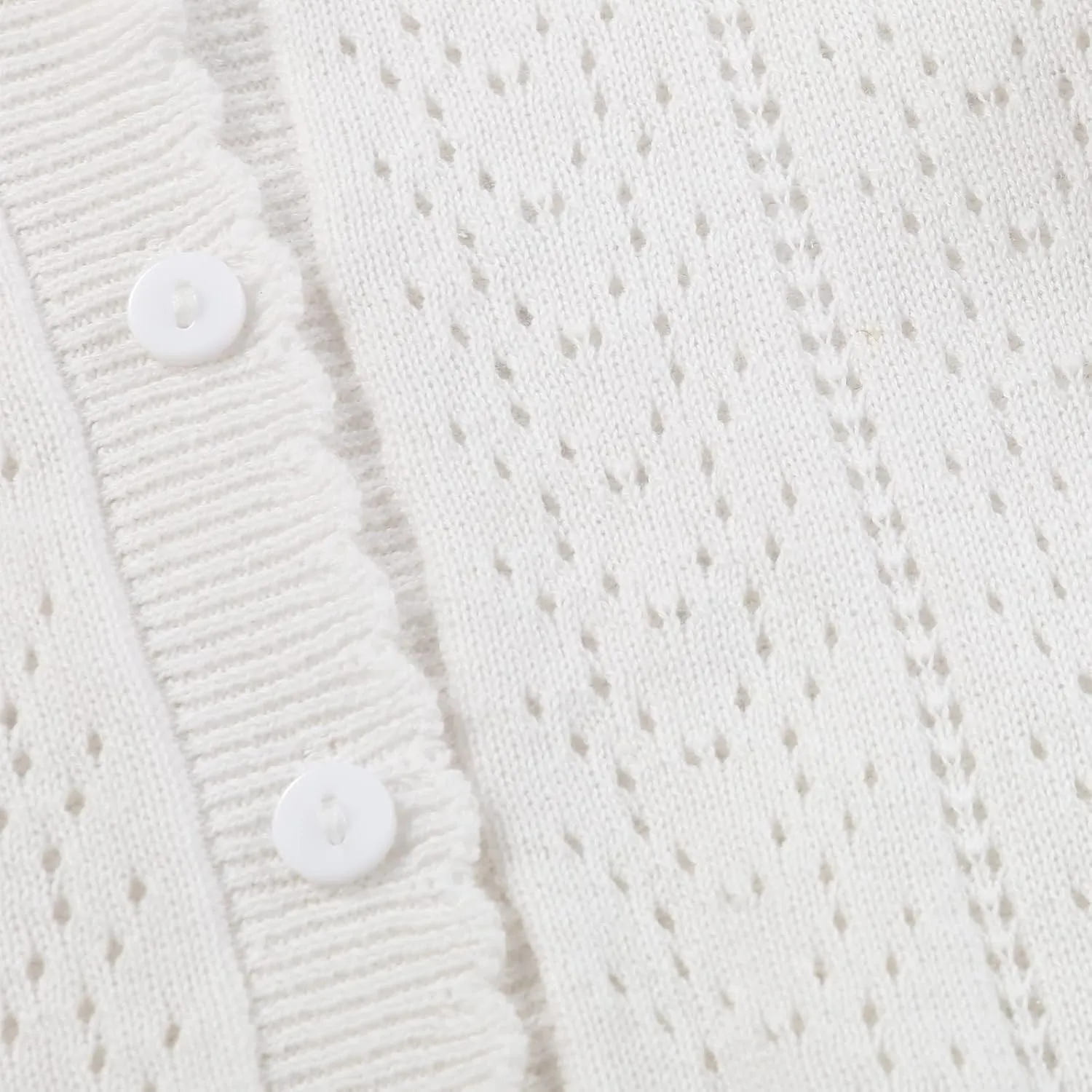 Girls' Knitted Cardigan Long-Sleeved Round Neck Spring Thin Sweater Newborn Baby Girl Cotton Heart-Shaped Sweater Coat