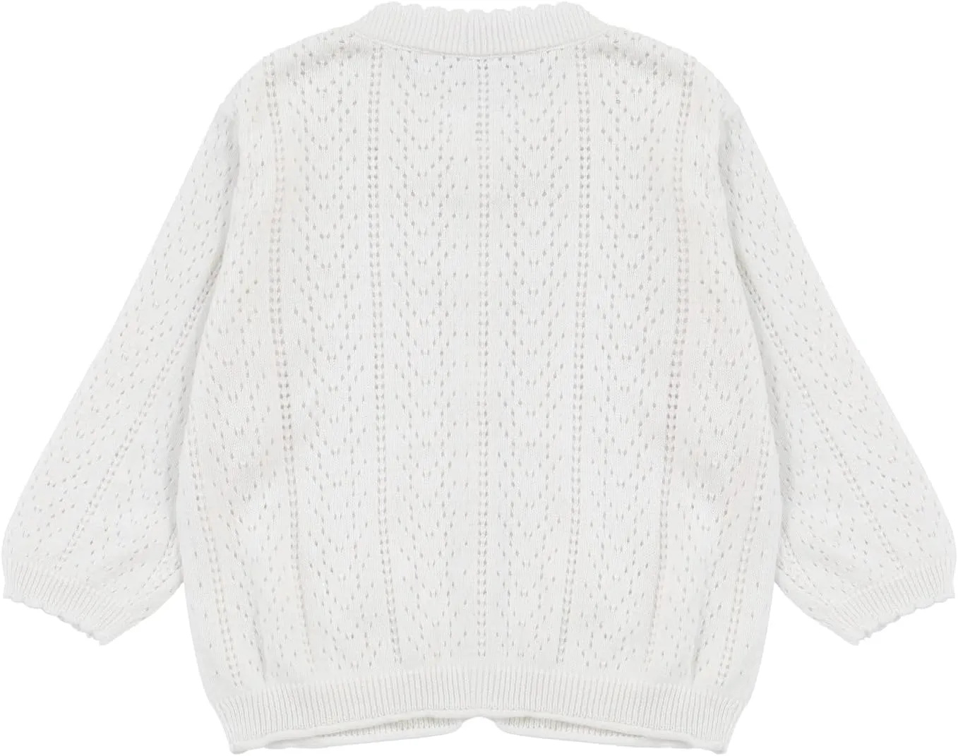 Girls' Knitted Cardigan Long-Sleeved Round Neck Spring Thin Sweater Newborn Baby Girl Cotton Heart-Shaped Sweater Coat