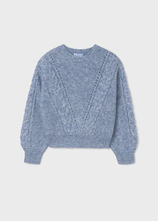 Girls "V" Knit Sweater