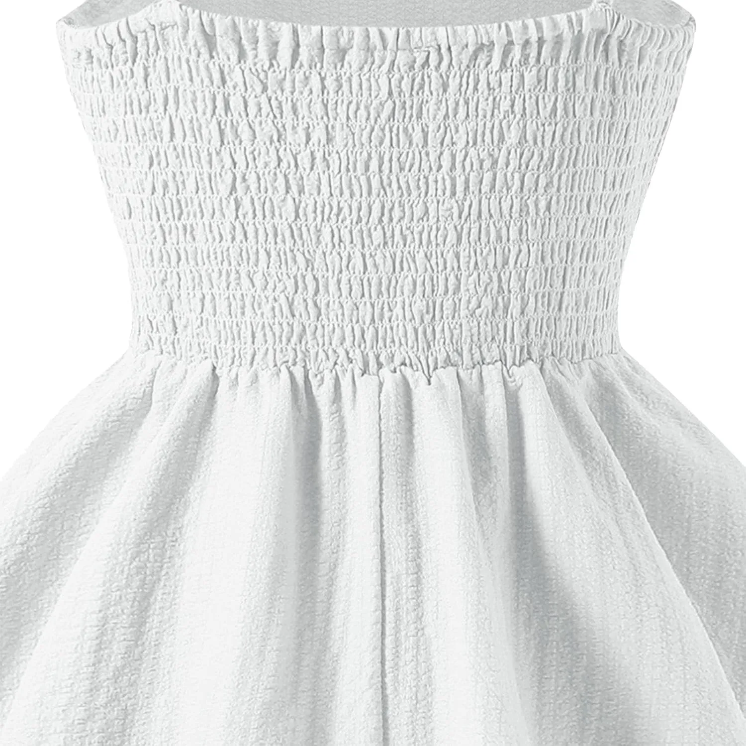 Girl's Sleeveless Dress Smocked Ruched Dresses A Line Swing Layered Dress Formal Cami Dresses Party Prom Gowns
