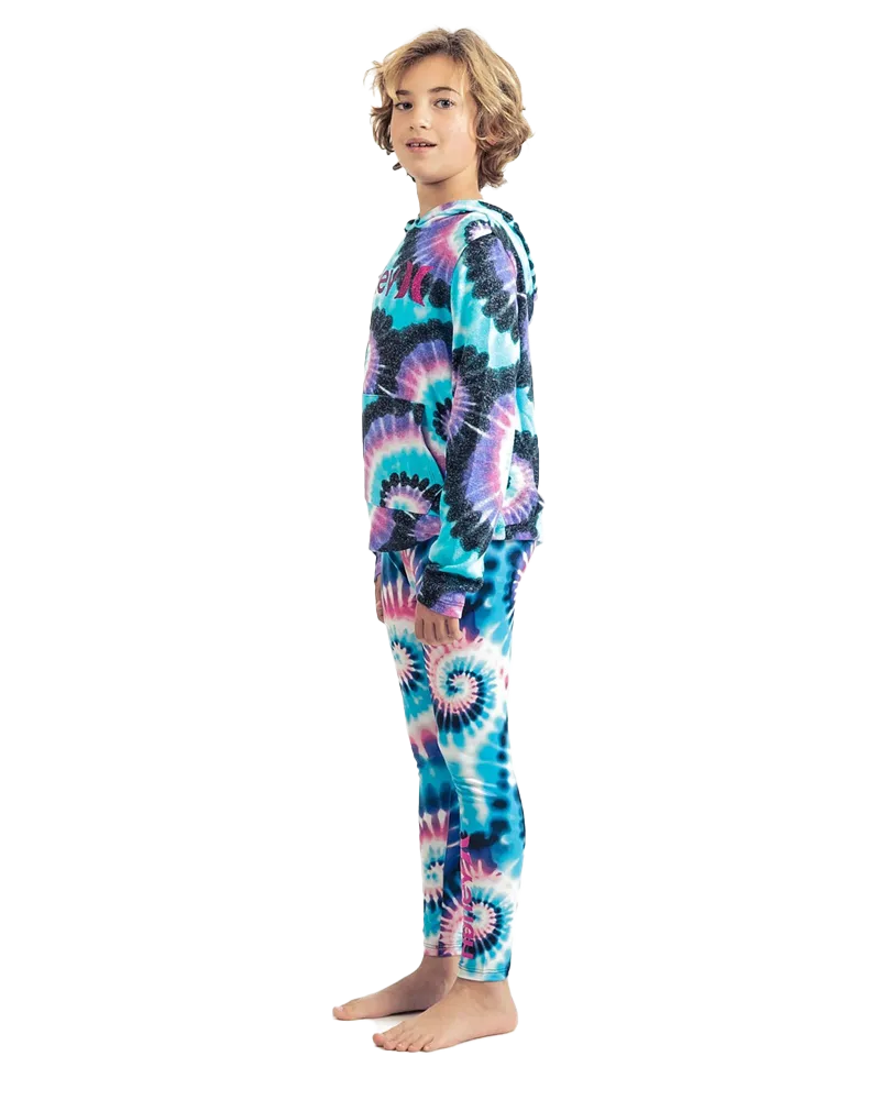 Girls Soft Hacci Hoodie in Tie Dye