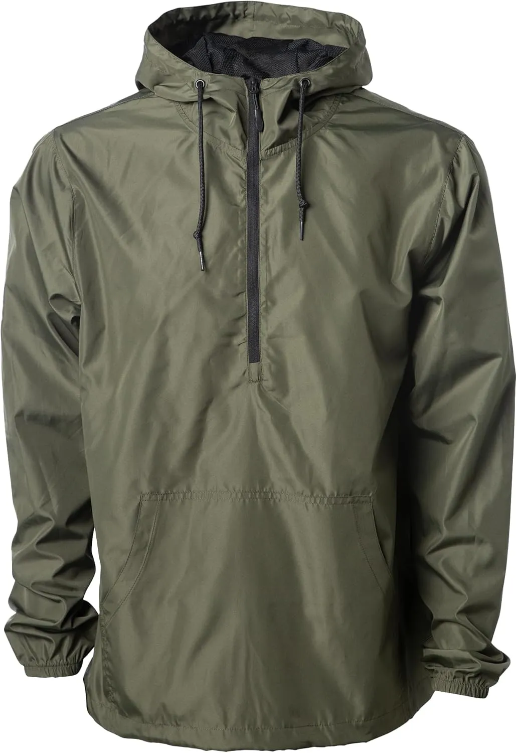 Global Blank Men's Lightweight Packable Windbreaker Jacket Water Reistant Zip Up Hoodie for Men