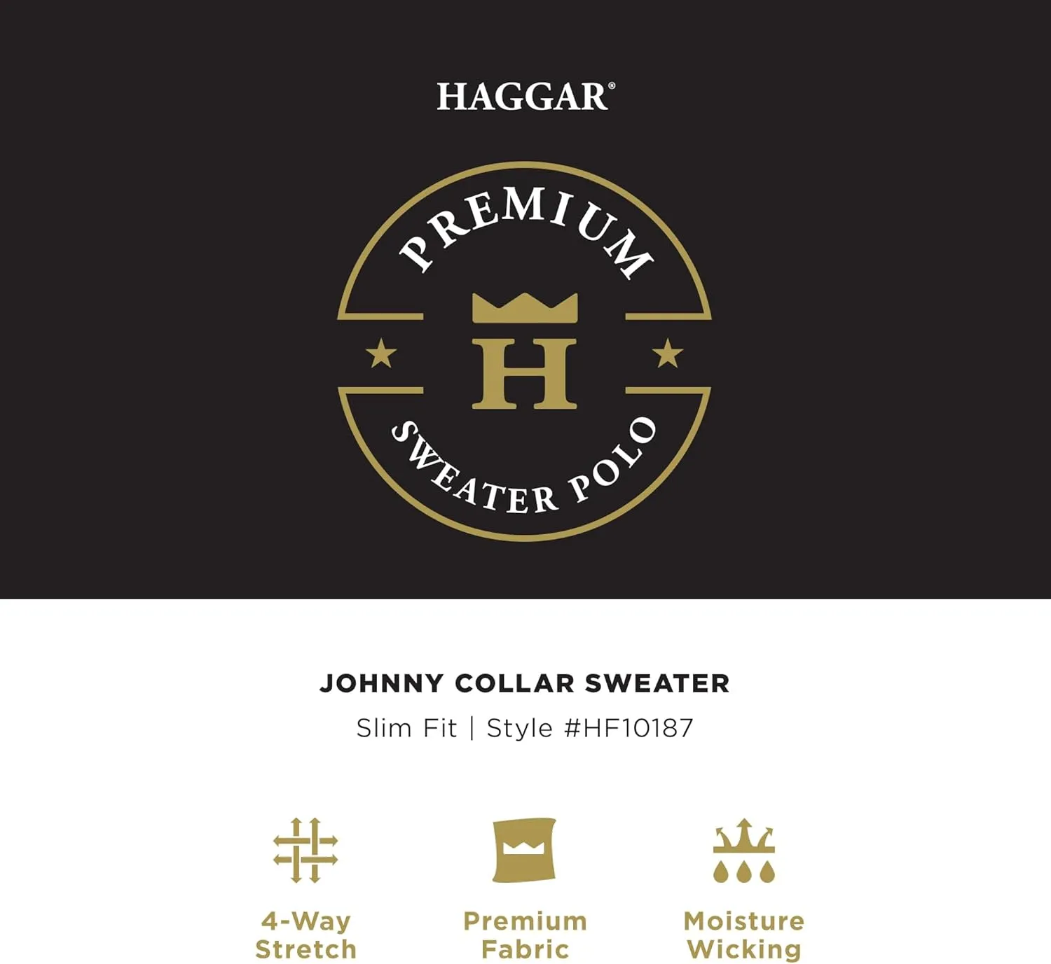 Haggar Men's Premium Ribbed Knit Short Sleeve Sweater Polo Shirt  Regular and Big & Tall Sizes