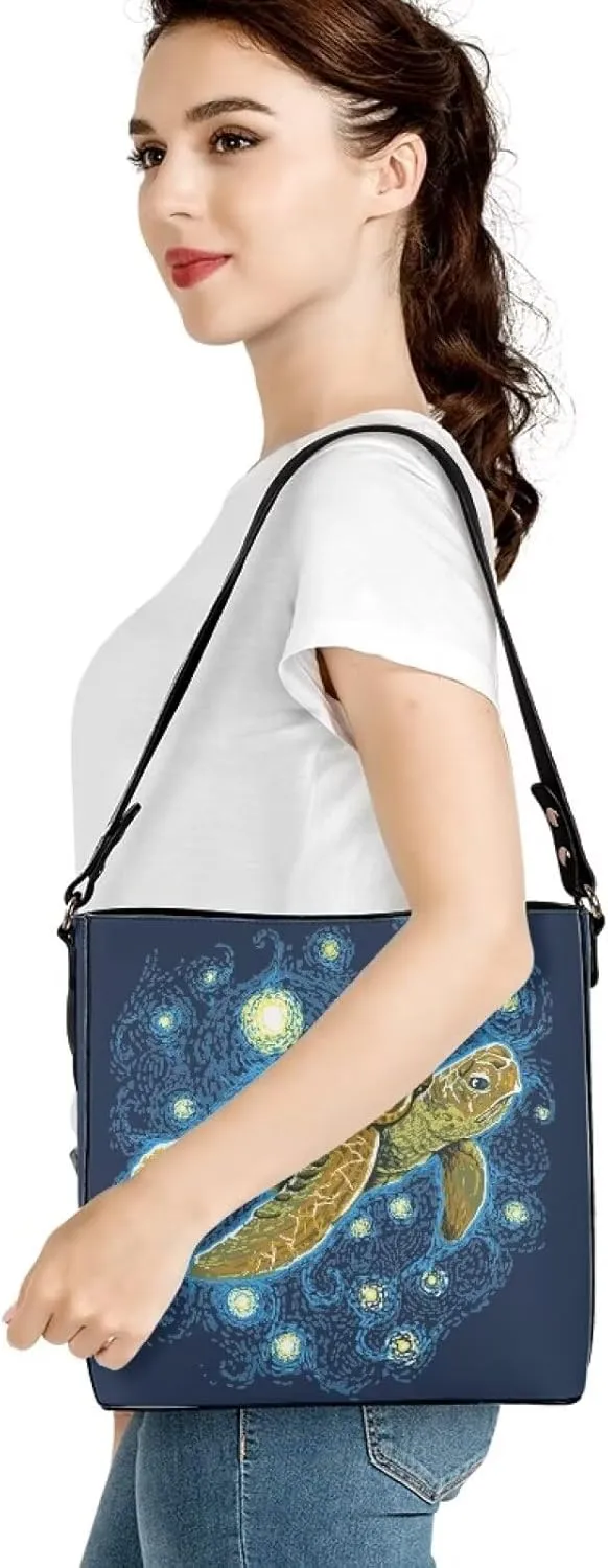 Handbags for Women Large Capacity Hobo Bags Leather Bucket Top-handle Purse