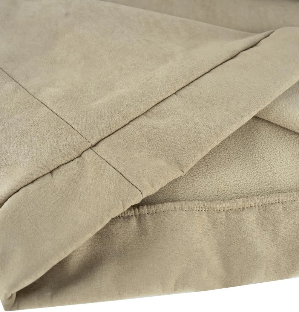 HARGLESMAN Mens Suede Sweatshirts Stand Collar Button Up Love Sleeve Pullover with Elbow Patches