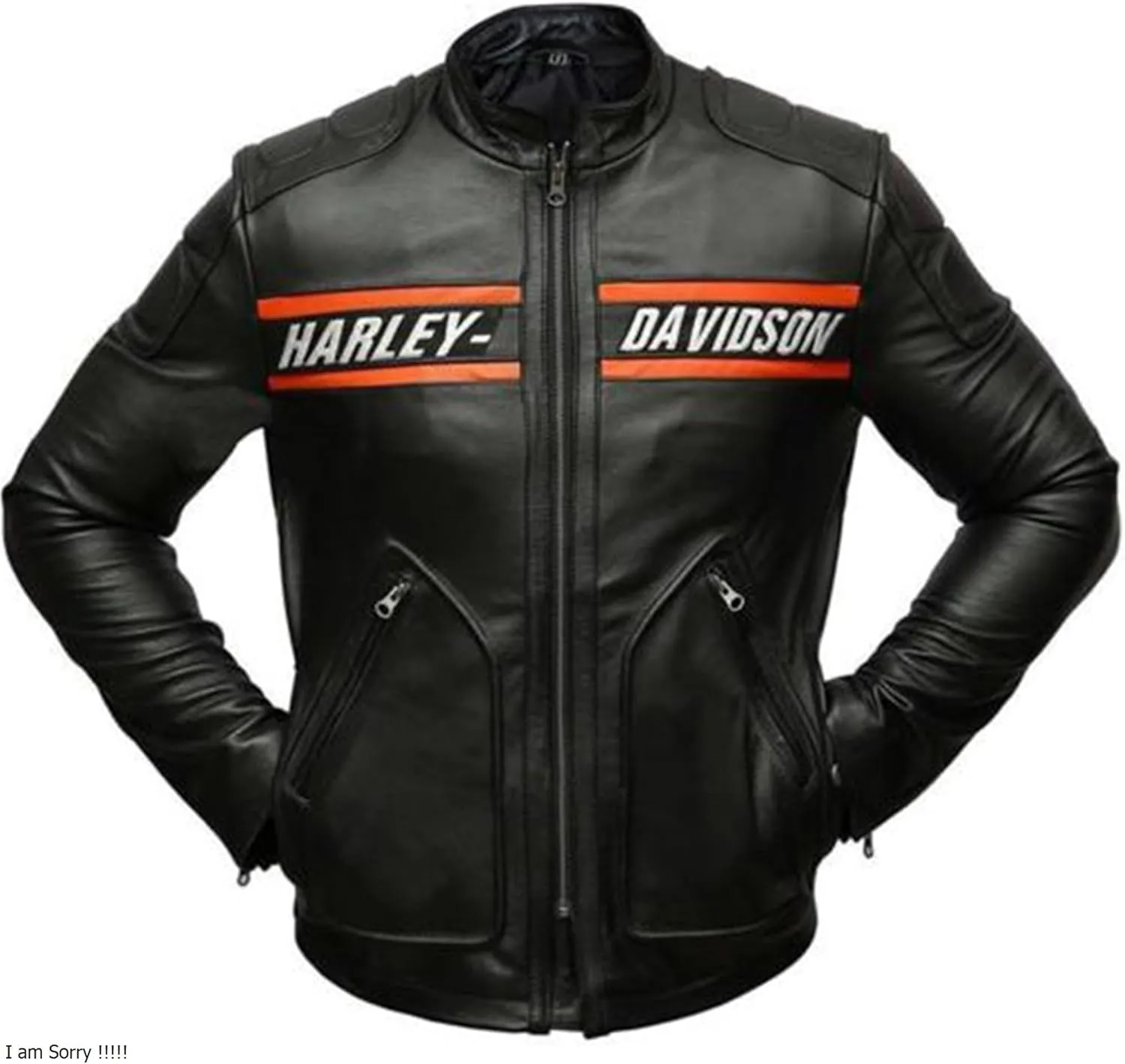 HD Bill Goldberg Black Biker Jacket Men  Cafe Racer Motorcycle Leather Jacket