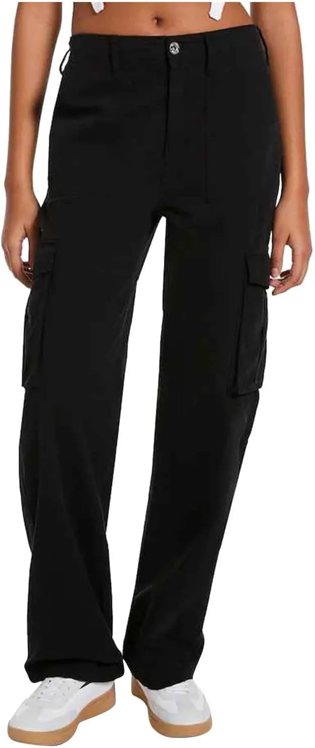 High Waisted Work Pants for Women Winter Cute Work Trousers with Pockets High Waisted Wide Leg