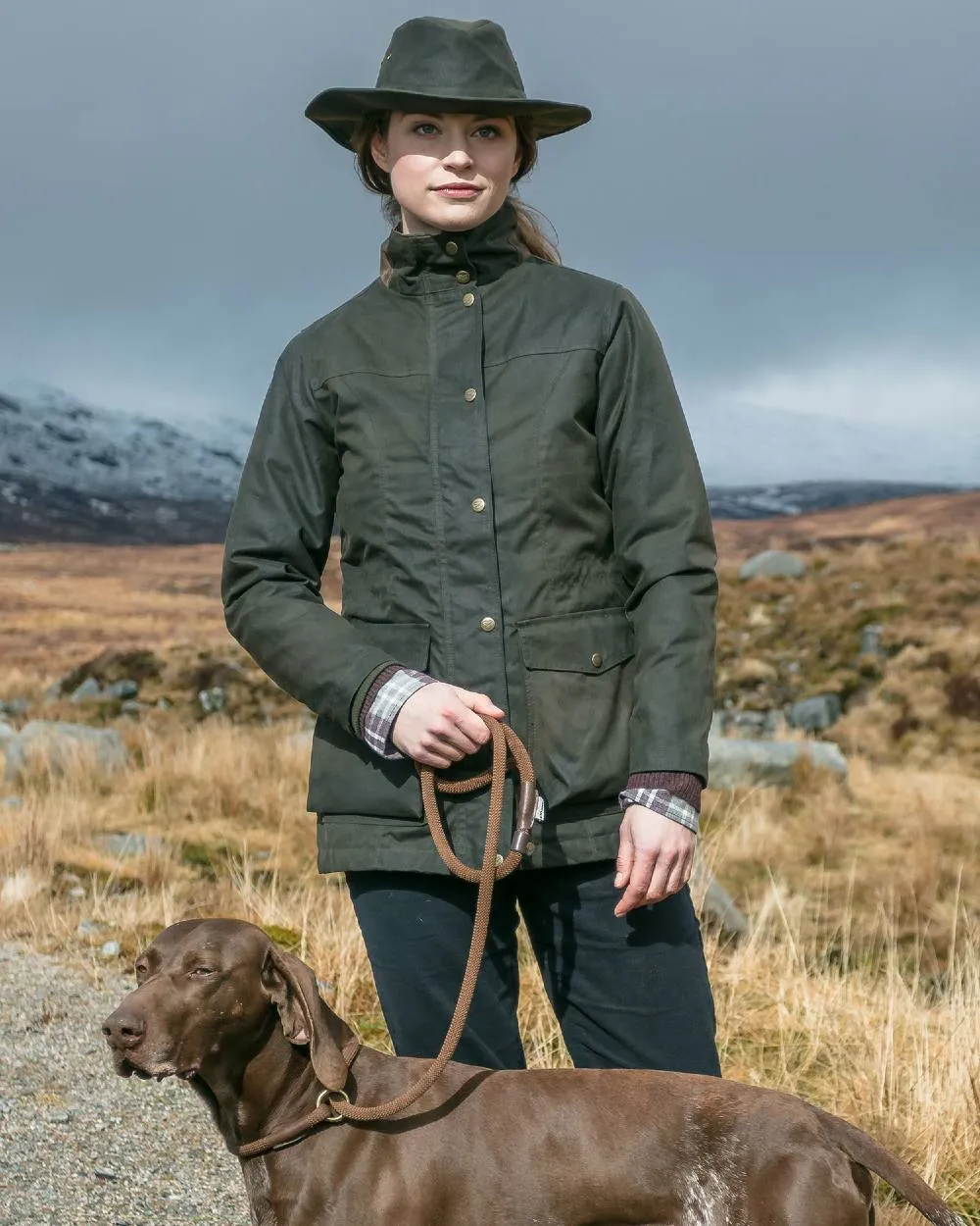 Hoggs of Fife Caledonia Ladies Antique Wax Jacket