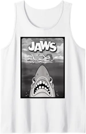 Jaws 50th Anniversary Poster Rubber Hose Animation 2-Sided Tank Top