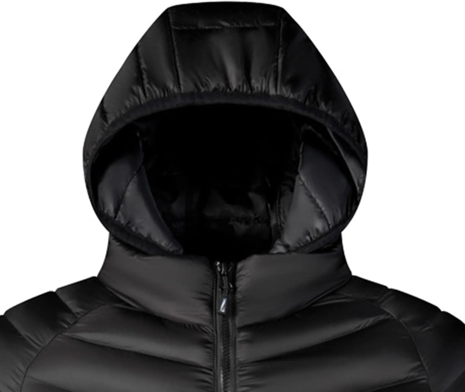 JEShifangjiusu Men'S Metallic Hooded Puffer Jacket Winter Full Zip Down Quilted Padded Coat Thicken Cotton Coat With Hood
