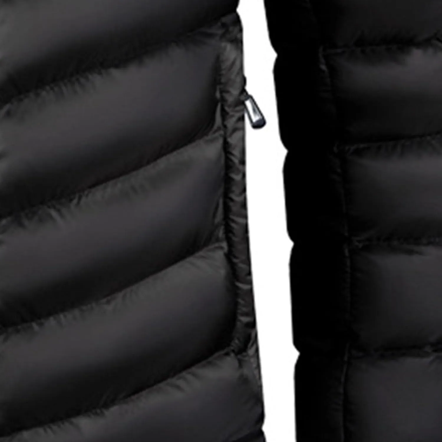 JEShifangjiusu Men'S Metallic Hooded Puffer Jacket Winter Full Zip Down Quilted Padded Coat Thicken Cotton Coat With Hood
