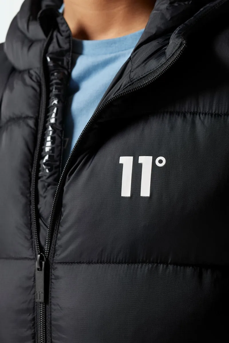 Junior Peak Puffer Jacket - Black