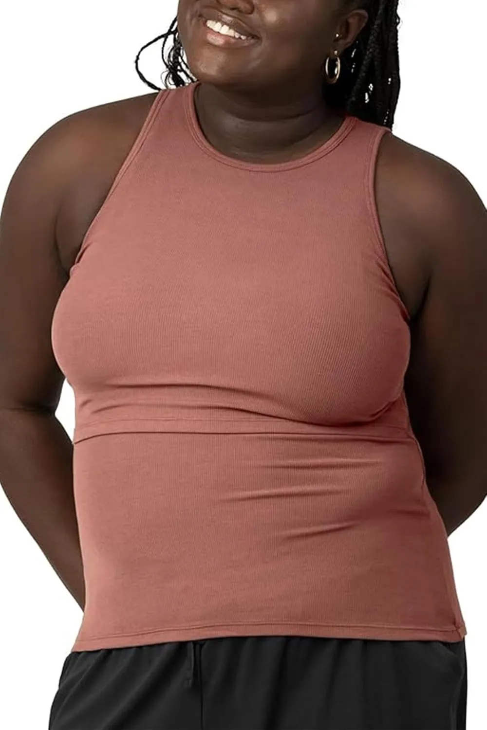 Kindred Bravely Ribbed Racerback Nursing Tank Top | Women's Sleeveless Breastfeeding Shirt