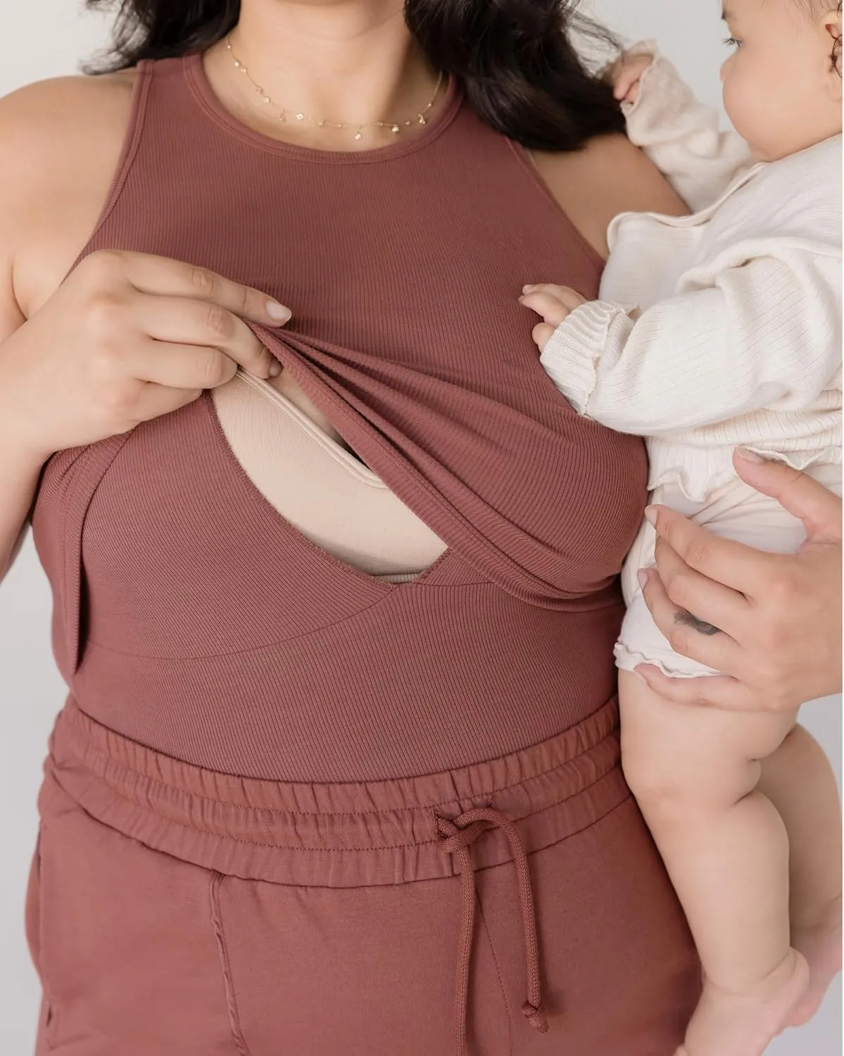 Kindred Bravely Ribbed Racerback Nursing Tank Top | Women's Sleeveless Breastfeeding Shirt