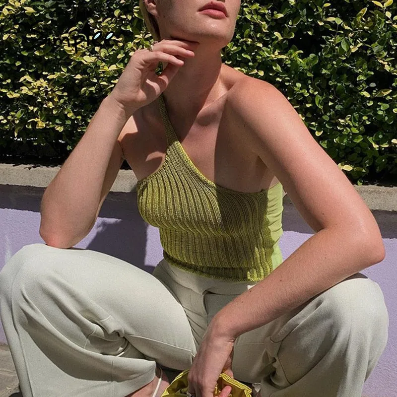 Knitted Side Shoulder Top