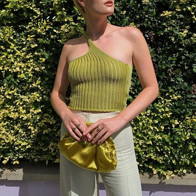 Knitted Side Shoulder Top