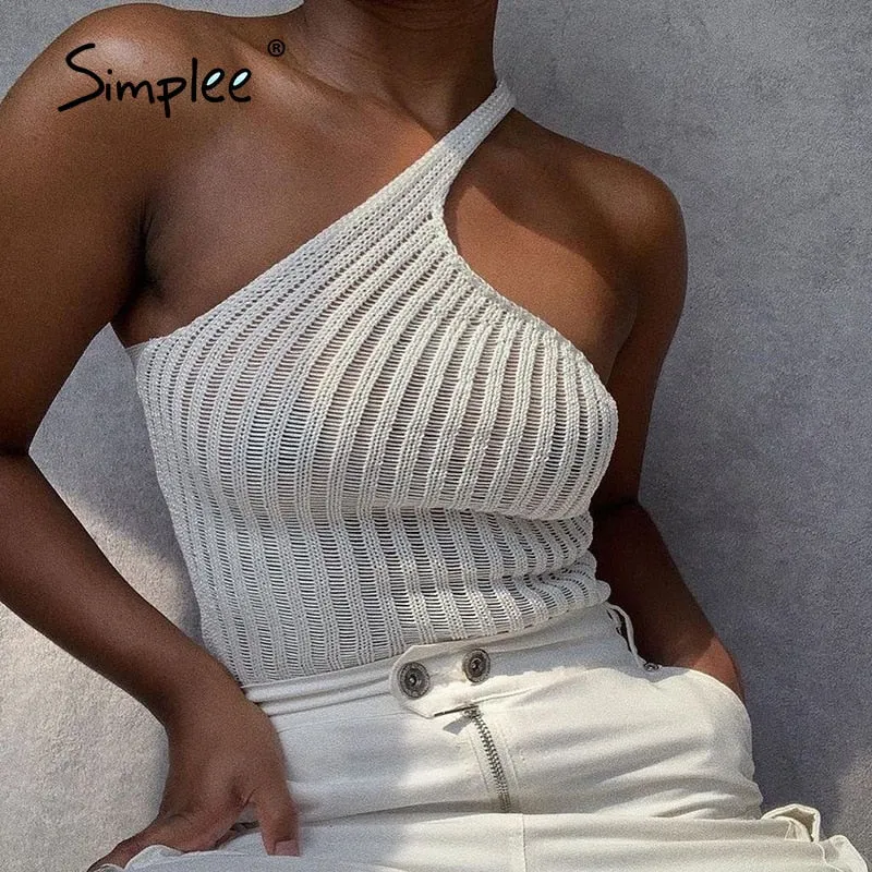 Knitted Side Shoulder Top