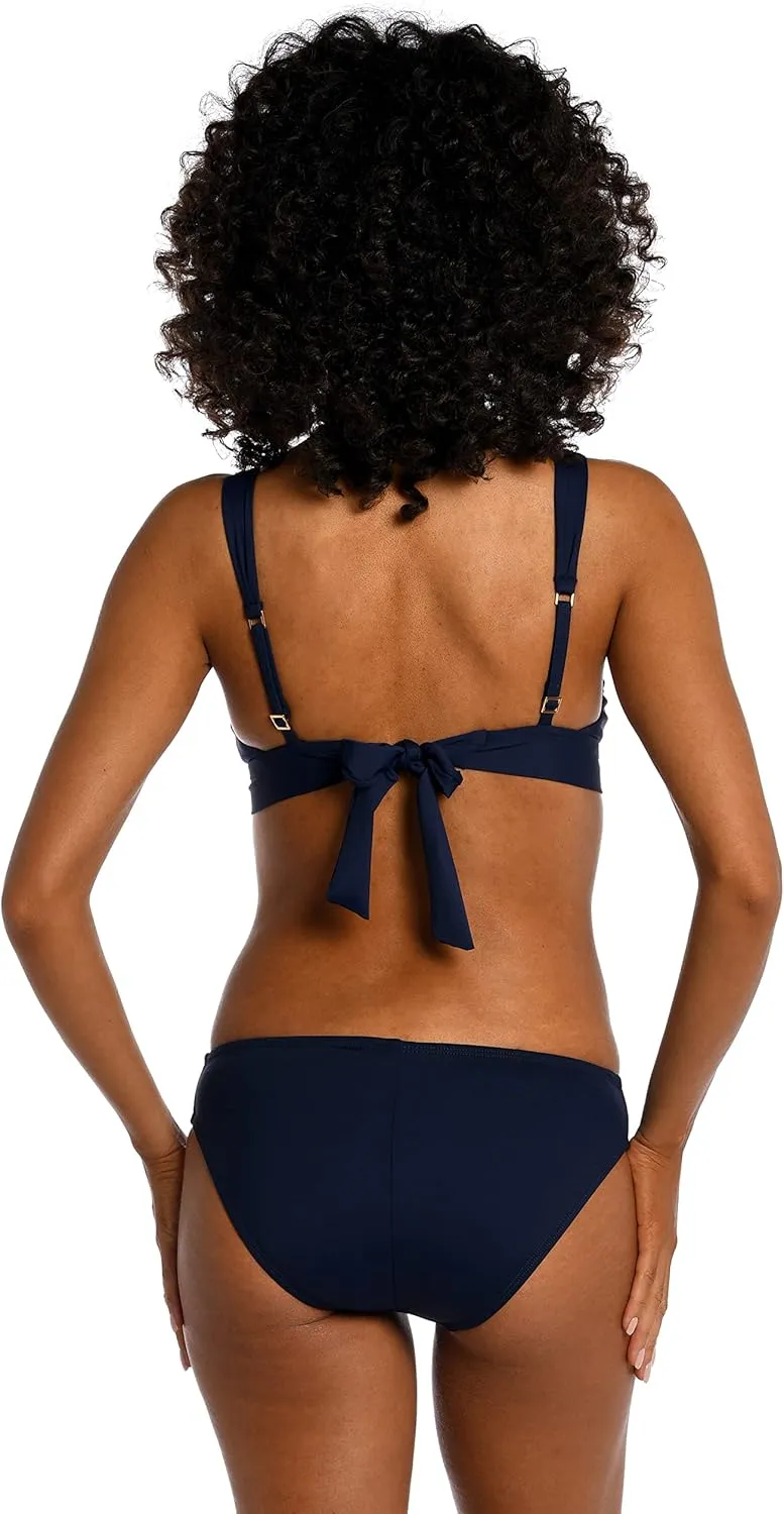 La Blanca Women's Standard Island Goddess Over The Shoulder Triangle Swimsuit Top