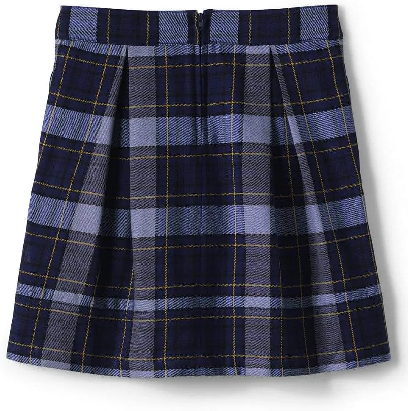Lands' End School Uniform Women's Plaid Pleated Skort Top of Knee