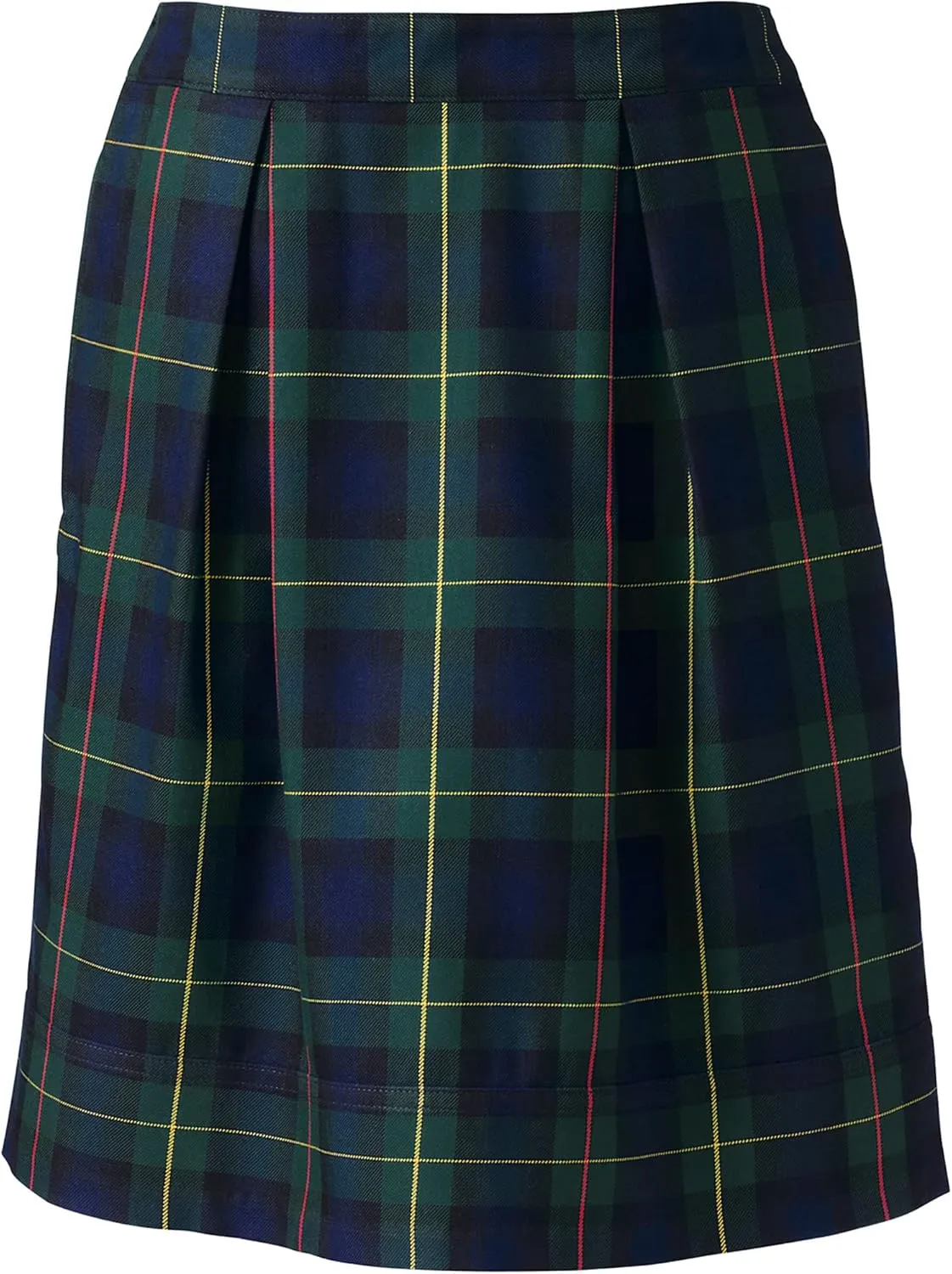 Lands' End School Uniform Women's Plaid Pleated Skort Top of Knee
