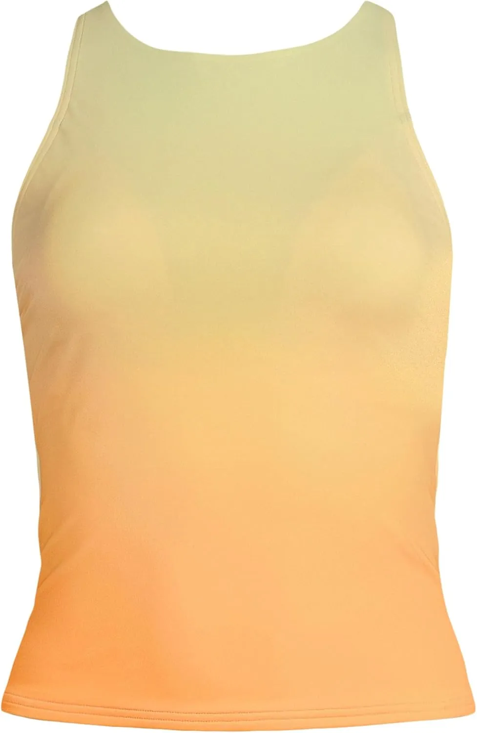 Lands' End Women's Tugless High Neck Strappy Back Tankini Swimsuit Top