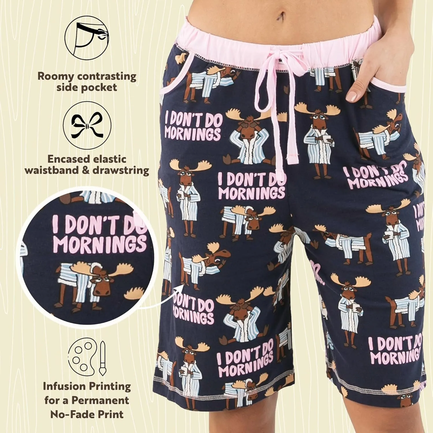 Lazy One Animal Pajamas for Women, Cute Pajama Shorts and Top Separates