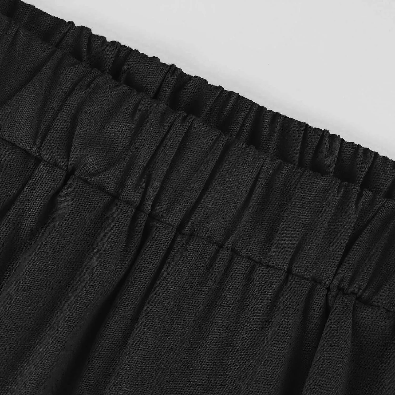 Linen Capri Pants for Women High Waisted Wide Leg Lounge Pant Comfy Soft Trousers Boho Beach Baggy Capris Casual Resort Wear