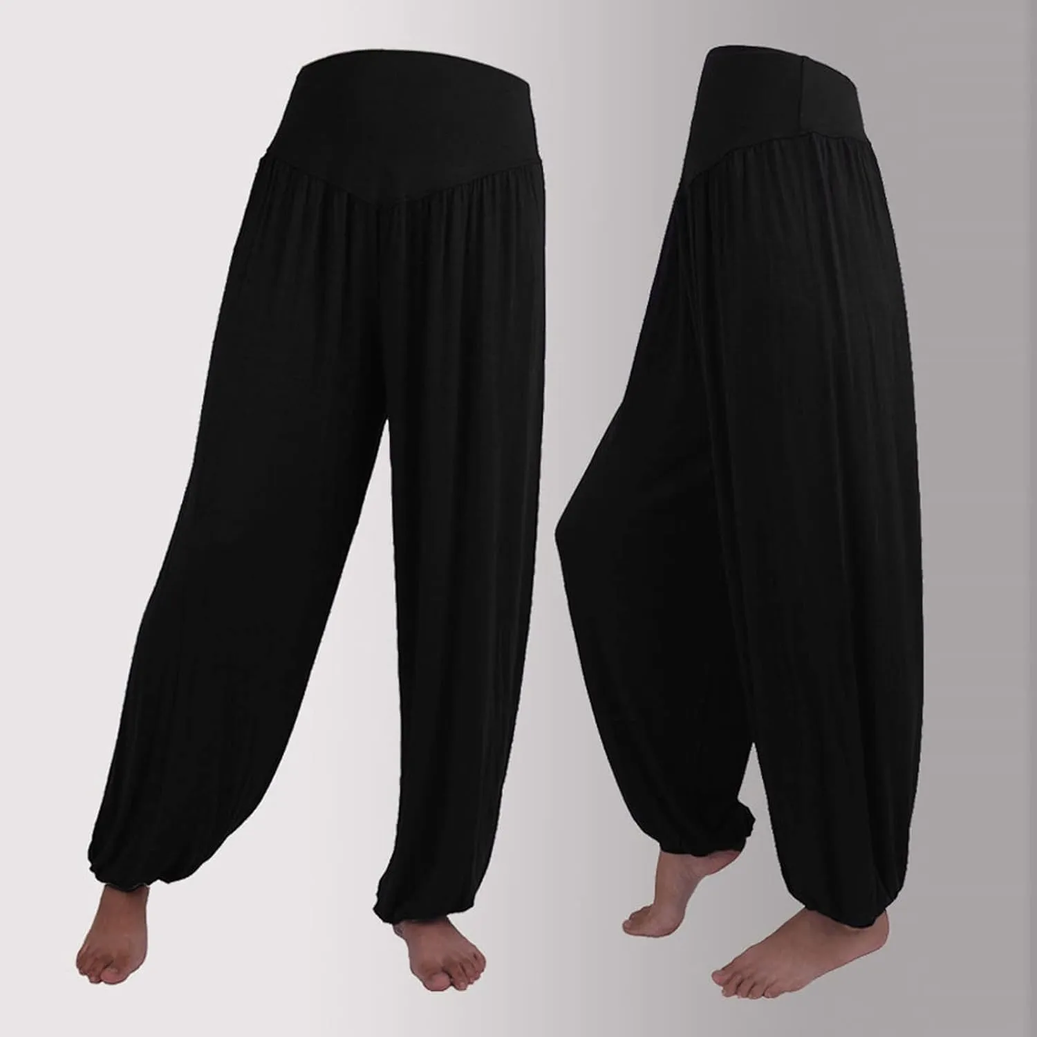 Linen Pants for Women Plus Size Summer Wide Leg High Waist Beach Trousers Yoga Capri Pants Casual Palazzo