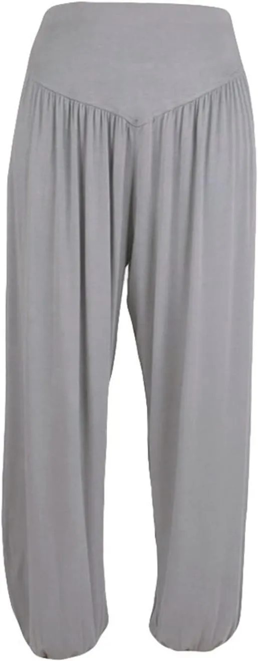 Linen Pants for Women Plus Size Summer Wide Leg High Waist Beach Trousers Yoga Capri Pants Casual Palazzo