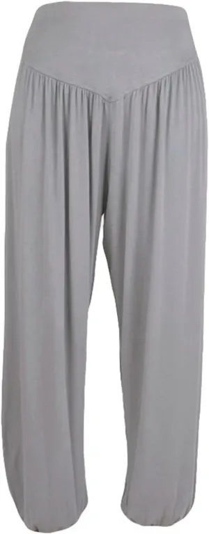 Linen Pants for Women Plus Size Summer Wide Leg High Waist Beach Trousers Yoga Capri Pants Casual Palazzo