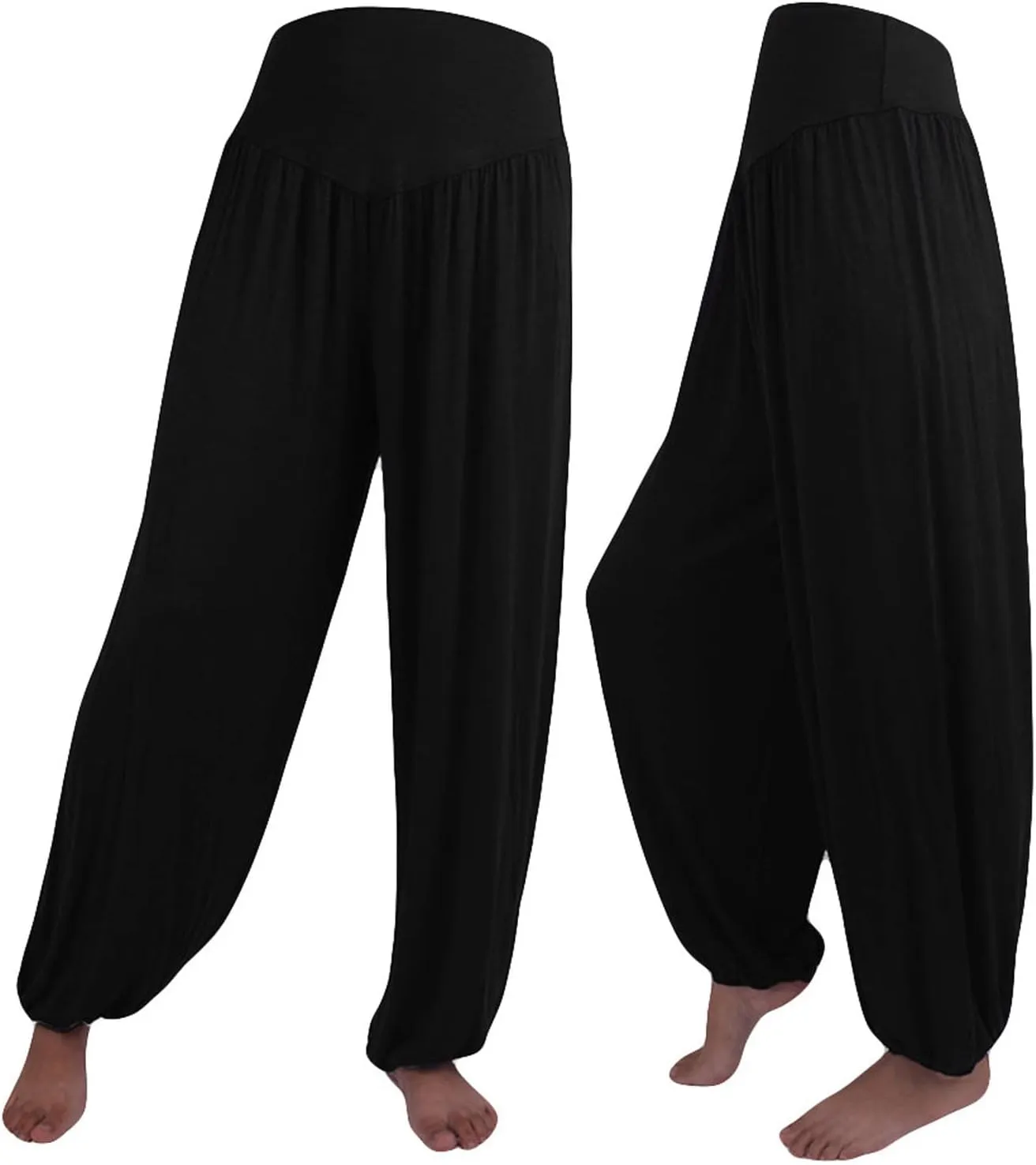 Linen Pants for Women Plus Size Summer Wide Leg High Waist Beach Trousers Yoga Capri Pants Casual Palazzo