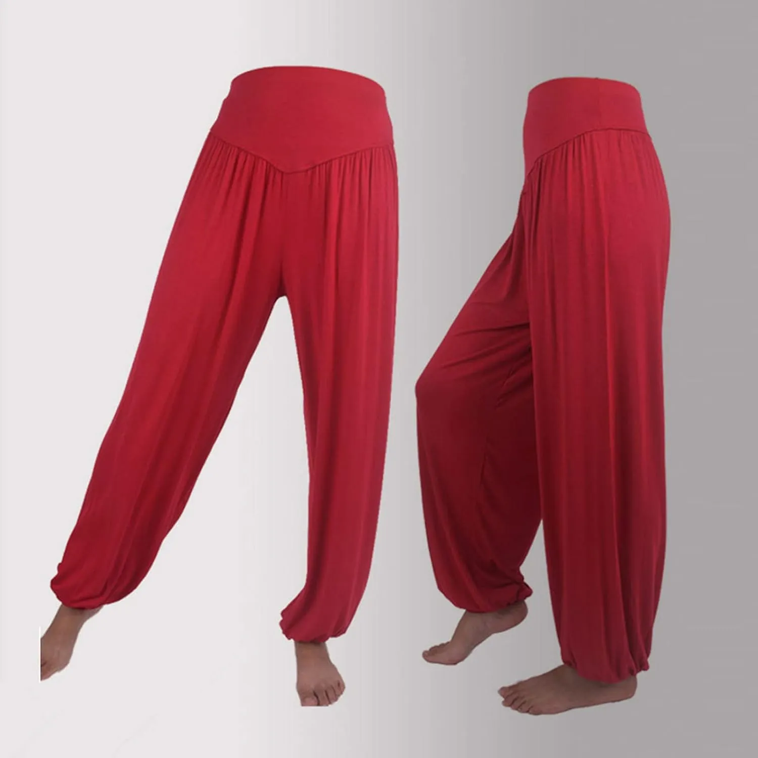 Linen Pants for Women Plus Size Summer Wide Leg High Waist Beach Trousers Yoga Capri Pants Casual Palazzo