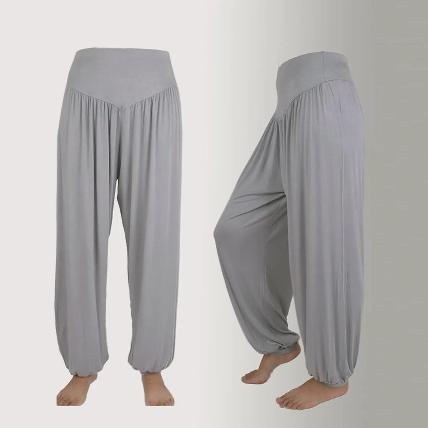 Linen Pants for Women Plus Size Summer Wide Leg High Waist Beach Trousers Yoga Capri Pants Casual Palazzo