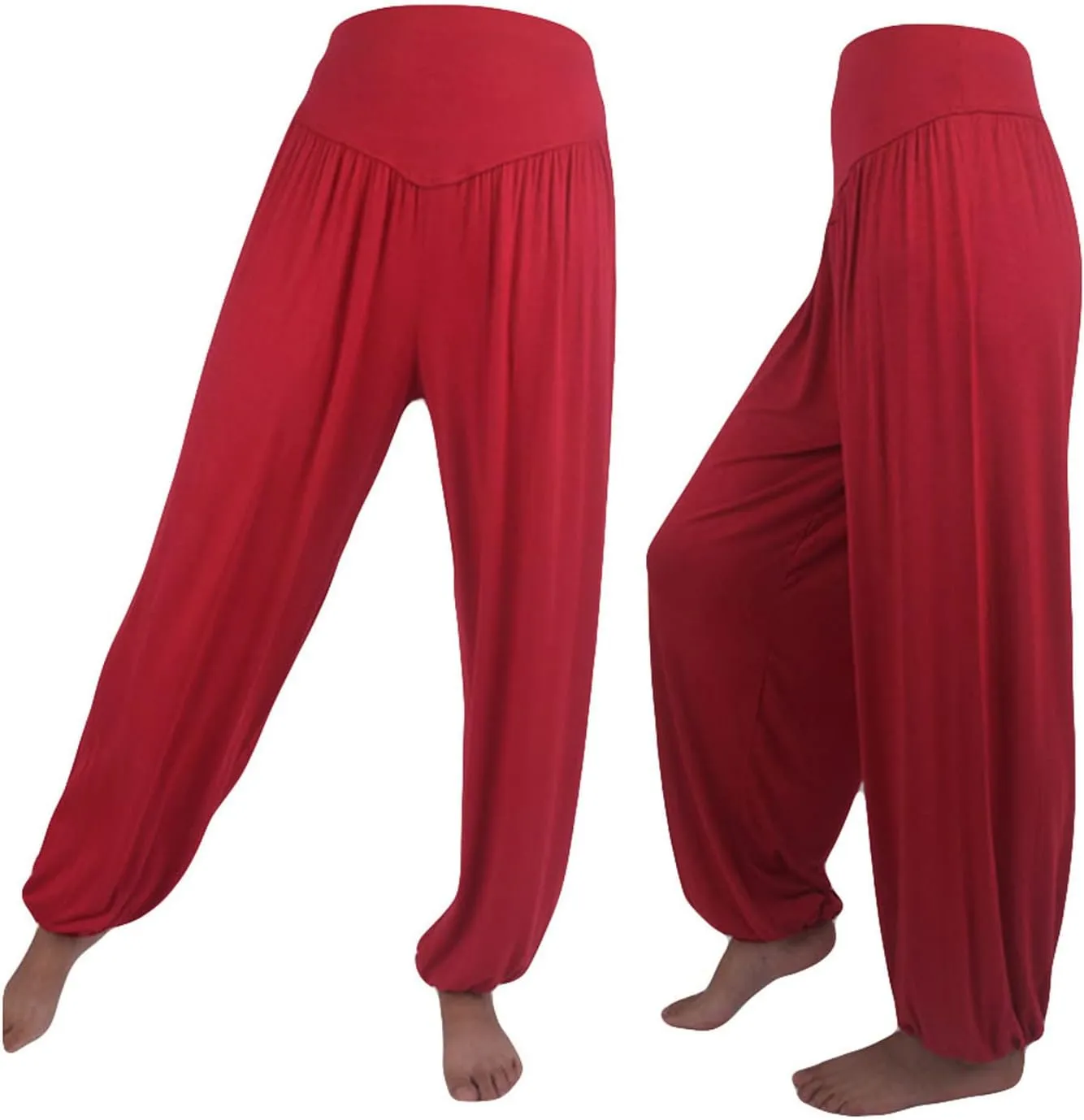 Linen Pants for Women Plus Size Summer Wide Leg High Waist Beach Trousers Yoga Capri Pants Casual Palazzo