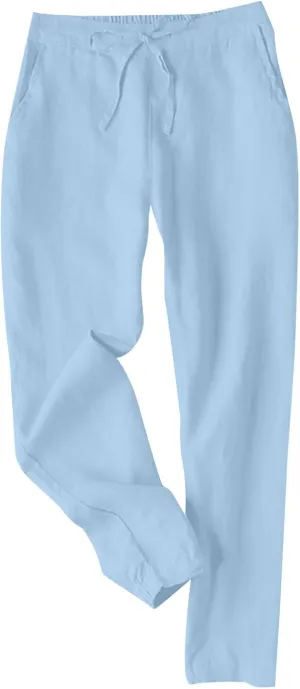 Linen Pants Women Summer Dressy Straight Wide Leg High Waisted Pants Casual Loose Plus Size Baggy Pants Trousers