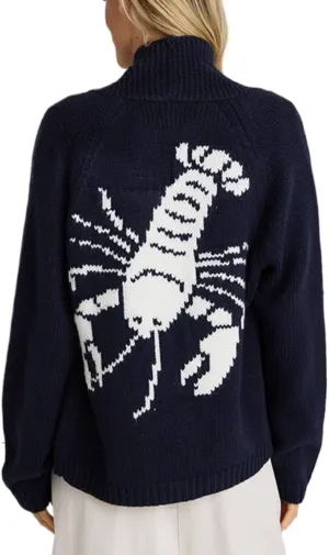 Lobster Sweater Cardigan Y2k Button Down Cardigan Chunky Cute Sweater Cardigans Fall Vintage Oversized Graphic Sweaters