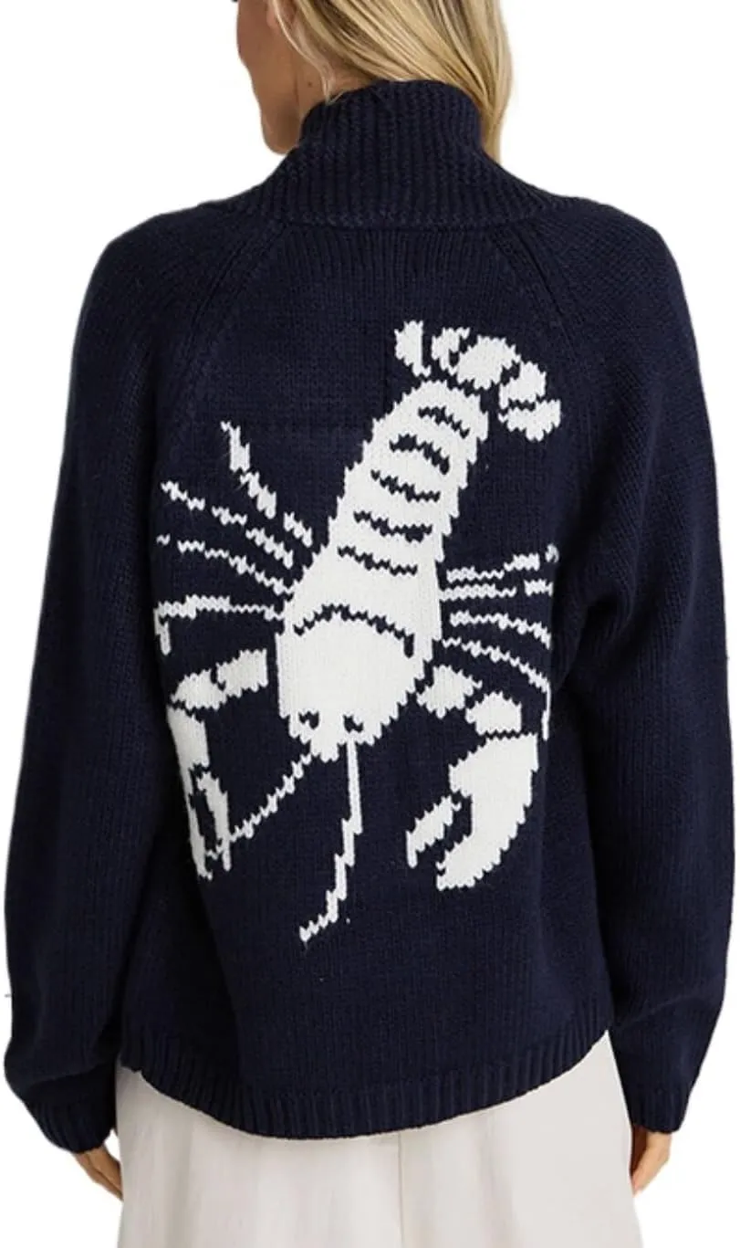 Lobster Sweater Cardigan Y2k Button Down Cardigan Chunky Cute Sweater Cardigans Fall Vintage Oversized Graphic Sweaters
