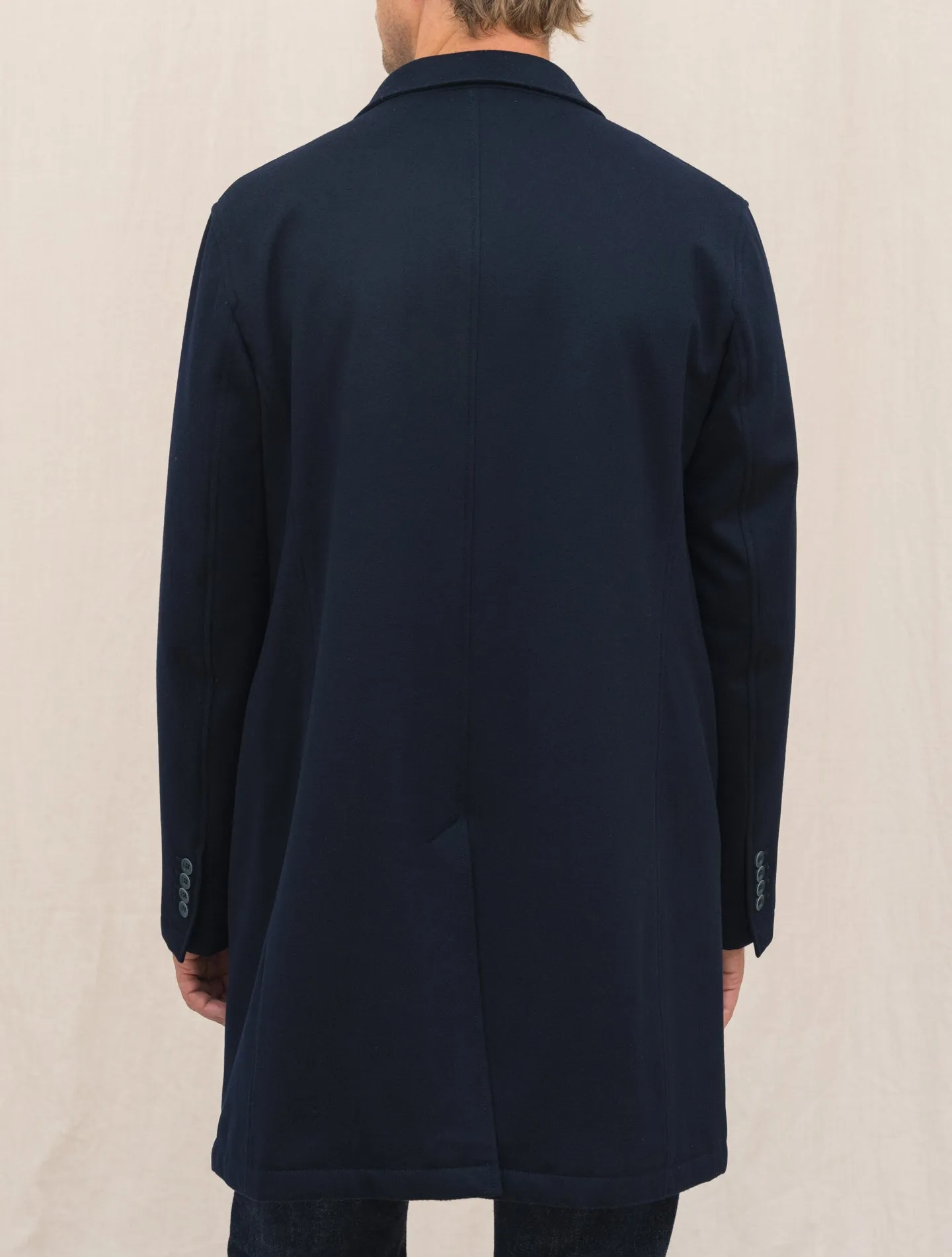 Loro Piana Storm System Padded Wool Coat Navy