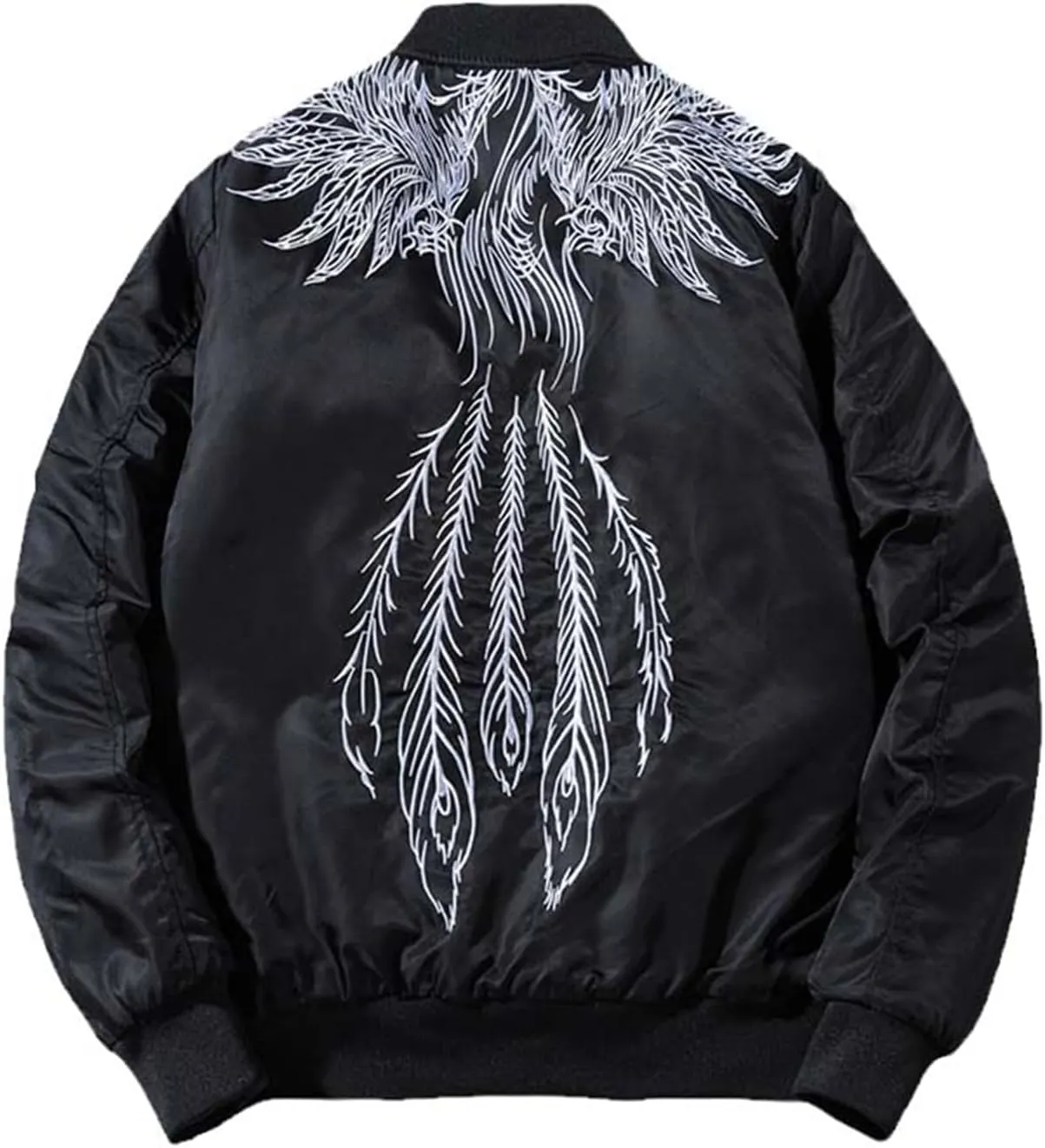 Ma-1 Winter Padded Jacket Men Embroidery Japanese Phoenix Warm Coat Cotton Baseball Hiphop Coats