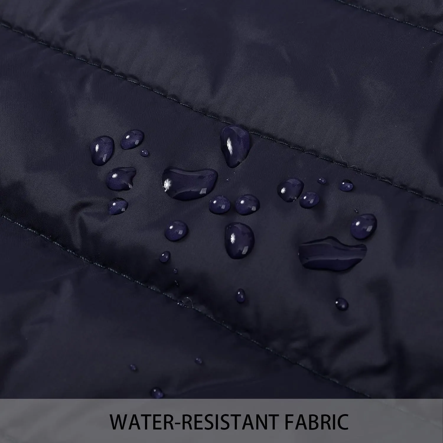 MADHERO Mens Puffer Jacket Packable Lightweight Water-Resistant Stand Collar Down Alternative Puffy Outerwear Coat