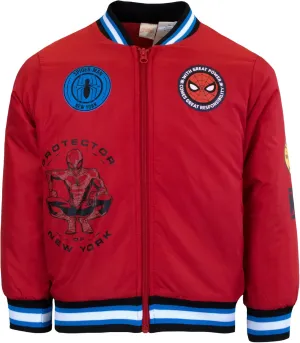 Marvel Superheroes Boy's Bomber Jacket - Spider-Man, Miles Morales, Black Panther, Ghost-Spider, Venom Bomber Jacket for Kids