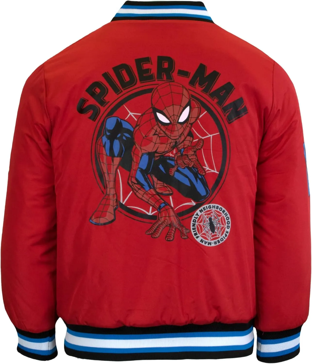 Marvel Superheroes Boy's Bomber Jacket - Spider-Man, Miles Morales, Black Panther, Ghost-Spider, Venom Bomber Jacket for Kids