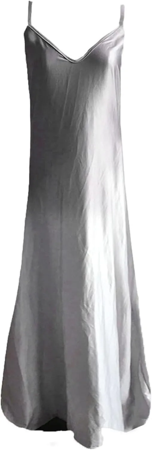 Maxi Dresses for Women 2025 Casual Strappy V Neck Sleeveless Summer Dresses Flowy Pleated Loose Beach Long Dress
