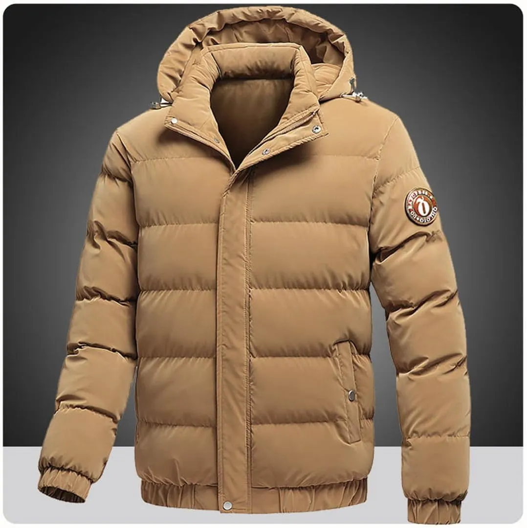 Men Cotton-Padded Puffer Windbreakers Winter Parkas Bomber Jackets Warm Thicken Ski Camping Coats